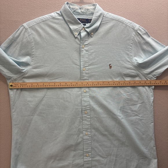 Polo Ralph Lauren XXL Turquoise Blue Pony Mens Button Down Shirt EUC & Fast Ship - Picture 5 of 6